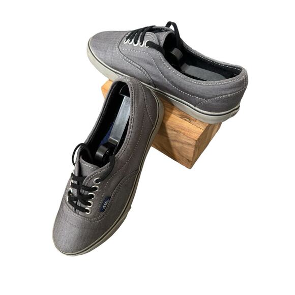 Vans Other - VANS Off The Wall Low Top Gray Herringbone Shoes Mens Size 6.5 Women Size 8